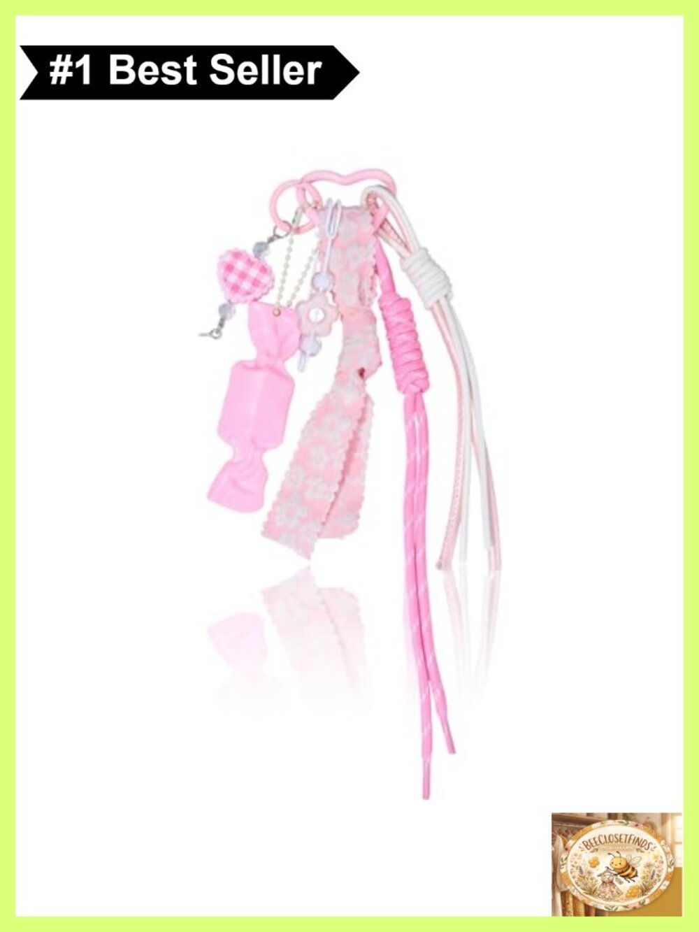 Leather Rope Bag Charm Keychain for Purses Handbags Totes